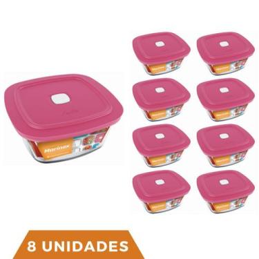Imagem de 8 Potes de Vidro Facilita Quadrado 300ml Marinex Nadir - NADIR FIGUERE