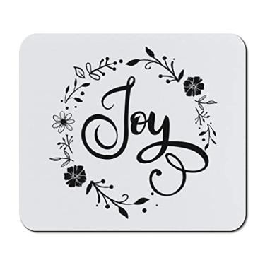 Imagem de Mouse pad Dia das Mães Natal Visco Alegria Flores Folhas Guirlanda de Natal Neoprene Material de Escritório e Jogos Computador Acessórios de Mesa Formato Quadrado Apenas Design