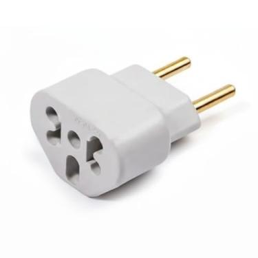 Imagem de Adaptador de Tomada Universal 10A e 20A Benjamin Padrão Novo e Antigo Bivolt