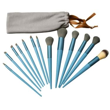 Imagem de Kit Profissional de Pincéis de Maquiagem 13 Peças e Estojo  Pincéis pa