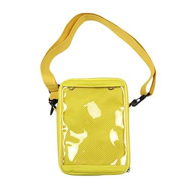 Imagem de Vensivy Ita Bag Bolsa tiracolo transparente de anime com alfinetes de ombro Itabag Comic Anime Satchels, Amarelo, One Size, Chique, exclusiva