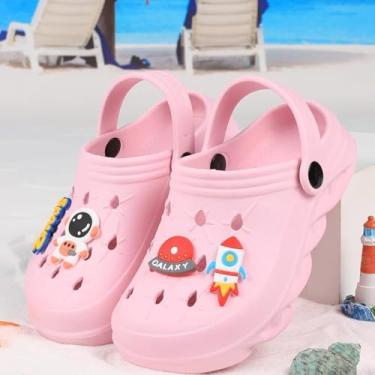 Imagem de Sapatos aquáticos clássicos para meninos e meninas com estampa de jardim, sandália Beah, rosa, 8.5-9 Toddler
