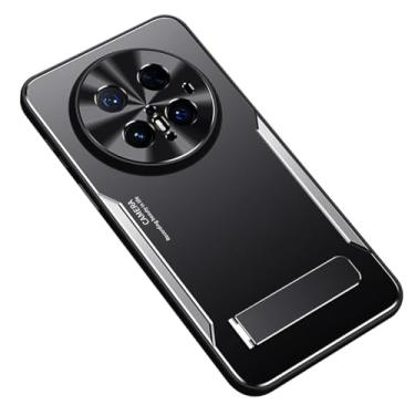 Imagem de FWYANZH Capa para Honor Magic 8 Pro/8, proteção de câmera de metal, suporte dobrável, capa rígida ultrafina, prata, 8Pro