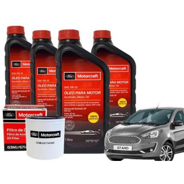 Imagem de Kit 4 Óleo para Motor 5w20 Sintético Original FORD MOTORCRAFT Filtro d