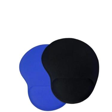 Imagem de Mousepad Ergonômico, Kit com 2 Unidades, Tecido Sintético, 24x20cm, Apoio de Punho, Superfície Lisa, Para Escritório e Jogos