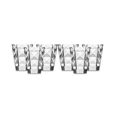 Imagem de Jogo De Copos De Vidro Modelo Italiano 260ml - Conjunto Com 6 Unidades Transparente