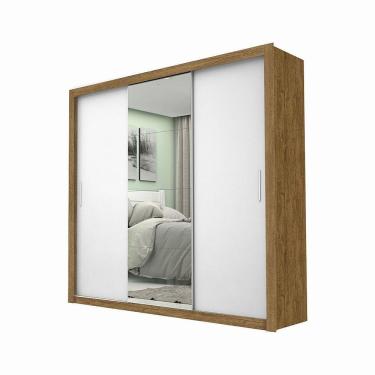 Imagem de Guarda-roupa Casal Melissa 4 Gavetas Glass Carioca Móveis Cinamomo/branco