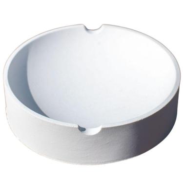 Imagem de Cinzeiro Redondo 10cm Aleta Artesanal Em Cimento Branco