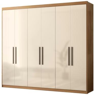 Imagem de Guarda Roupa Casal Mdf 06 Portas 62080 Amendola Off White Demobile Amendola Off White