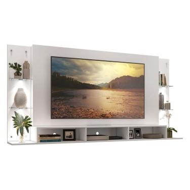 Imagem de Painel Com Suporte Tv 65" E 4 Leds Vegas Premium Multimóveis V3674 Branco Branco
