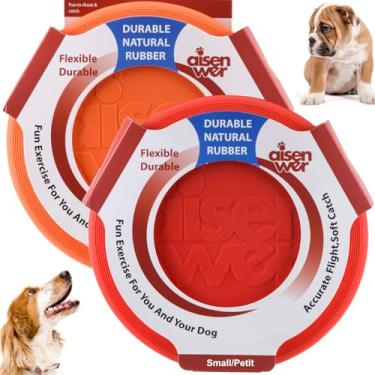 Imagem de Kwispel Disco voador para cães – Brinquedo de borracha durável para buscar – Brinquedos interativos e leves para brincadeiras ao ar livre – Disco mais seguro para atividades saudáveis – para cães
