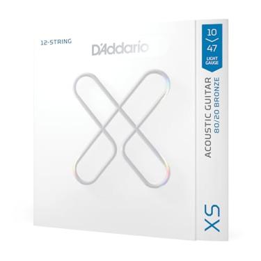 Imagem de Encordoamento Para Violao Aco 12 Cordas Revestido 10-47 Tensao Extra-Leve D'Addario XS 80/20 Bronze XSABR1047-12