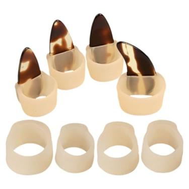 Imagem de Conjunto De Unhas Guzheng Carimbo De Unhas De Silicone Capas De Proteção De Unhas Para Guzheng Acessórios Para Unhas Palheta Personalizada De Banjo Morrer Gel De Sílica Filho Selim