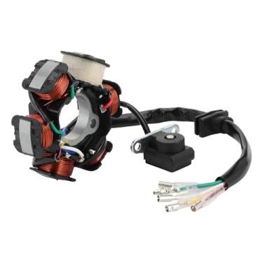 Imagem de STATOOK Magneto Estator Ignição 6 Bobinas 5 Fios Gerador Compatível com GY6 50cc 70cc 90cc 110cc 125cc Taotao Moped Dirt Bike Go Kart ATV 4 Rodas