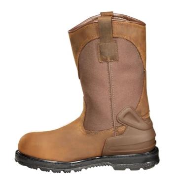 Imagem de Carhartt Men's 11" Wellington Waterproof Steel Toe Leather Pull-On Work Boot CMP1200, Bison Brown, 11.5 W US