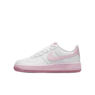 Imagem de Nike Tênis infantil Air Force 1 (Gs), Branco/rosa elementar/rosa médio/espuma rosa, 17