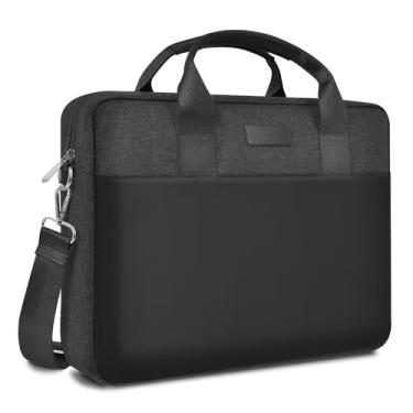 Imagem de WIWU Bolsa para laptop de 14 polegadas, bolsa mensageiro para homens, viagem de negócios, resistente à água, capa para laptop com alça, compatível com MacBook Pro/Dell XPS/HP Envy/Microsoft Surface