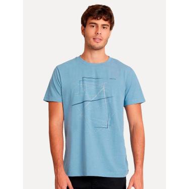 Imagem de Camiseta Aramis Masculina Eco Pet Estampa Vertices Azul Mescla-Masculino