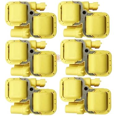 Imagem de HLZ PRODUCT Bobina de ignição UF359 A0001587303 CONJUNTO DE 6 COMPATÍVEIS COM MERCEDES BENZ C240 C260 C32 C320 CLK320 E320 ML350 S350 SLK32 SLK320 Chrysler Crossfire 2. 6 2,8 3,2 3,2 3,7 V6 M112