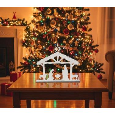 Imagem de Lembrancinha Enfeite Presépio de Natal em MDF - Personalizável - MDF A