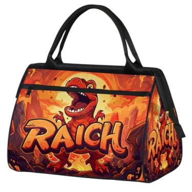 Imagem de Bolsa pequena para o fim de semana para mulheres, homens, com pintura de girassol, dobrável, bolsa esportiva leve para academia, Cor: 43 cm, 15.2*8.3*11.6 inch, Moderno