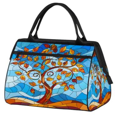 Imagem de Bolsa feminina floral Paisley étnica retrô pequena para o fim de semana para mulheres e homens, bolsa esportiva leve para academia, Cor: 50 cm, 15.2*8.3*11.6 inch, Moderno