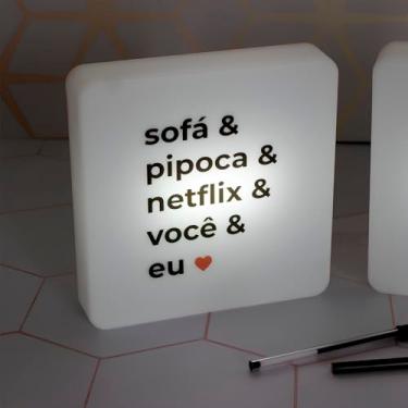 Imagem de Luminária Slim Box Você & Eu LED Presente Namorados