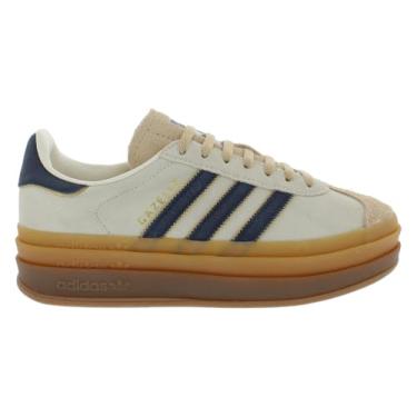 Imagem de adidas Tênis de corrida feminino Gazelle, Castanho-acinzentado/azul-marinho/bege, 39