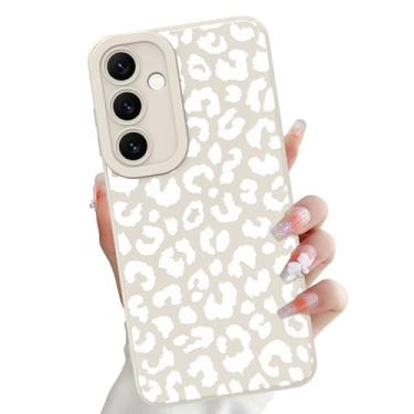Imagem de OOK Capa compatível com Samsung Galaxy S24 Plus, estampa fofa de leopardo branco de silicone, capa de telefone macia e fina à prova de choque para mulheres e meninas - leopardo branco