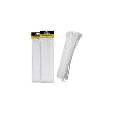 Imagem de Cinta Plástica Abraçadeira Nylon, Enforca Gato, Preta, 7.2mm x 50cm, 100 Unidades, Resistente a Solventes, Para Amarração de Cabos e Fios