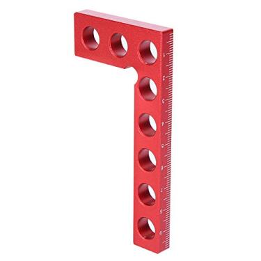 Imagem de aqxreight Quadrados de Posicionamento de 90 Graus Régua de ângulo Reto Ferramentas de Marcenaria Régua Métrica 0-100mm Vermelho Fácil Leitura ângulo Claro Vida e Liga Serviço de Superfície Firme