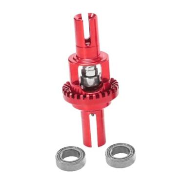 Imagem de oshhni Conjunto diferencial para carro RC 1:28, em liga de alumínio, peças de reposição para caminhões e modelos de carros RC da para Wltoys, Vermelho