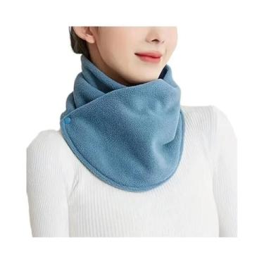 Imagem de Cachecol De Lã De Cordeiro Quente Para Inverno Feminino, Protetor De P