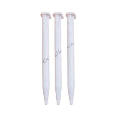 Imagem de Caneta Stylus Ajustável De Metal Branco (Pacote Com 3) Para 3DS XL LL 