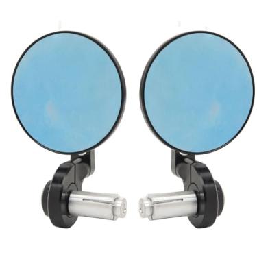 Imagem de Generic 1 par de Espelhos Laterais para Guidão de Motocicleta, Durável, Resistente Ao Desgaste, Elegante e Transparente para Bicicletas Elétricas (Preto fosco)