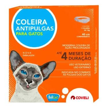 Imagem de Bullcat Coleira Anti Pulgas Eficaz para Gatos Coveli 4 Meses - Covelli