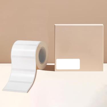 Imagem de 180 folhas/2 rolos de etiquetas térmicas brancas de envio direto, adesivo de impressora de etiquetas de envio para preço, código de barras, correspondência, nome, empresa (15,75" × 7,221 cm)