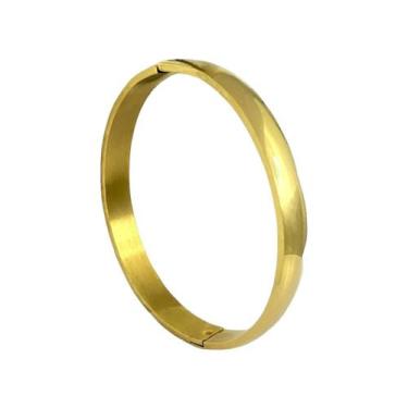 Imagem de Bracelete Liso 8mm - Banhado a Ouro 18k - ToJoia18k