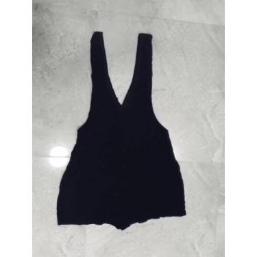 Imagem de Macacão jardineira curta macaquinho - LALOKA, Preto, M