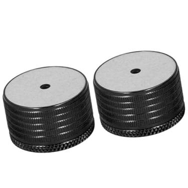 Imagem de Asixxsix Elevadores de Móveis, 2 Pacotes de Ajustável 23-37 Mm para Serviço Pesado de 500 Kg Com Suporte de Carga Em Liga de Alumínio para Cama, sofá, Mesa, Riser Com Almofadas (Preto brilhante)