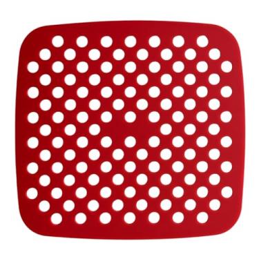 Imagem de Protetor para Air Fryer, Tapete de Silicone Redondo Antiaderente, Vazado, Acessório para Fritadeira Elétrica