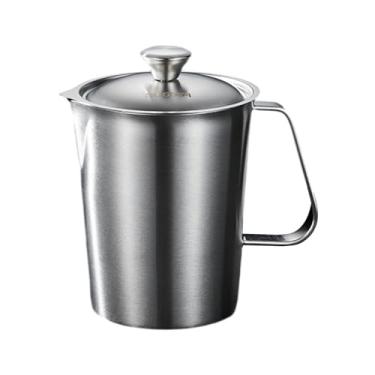 Imagem de AFXGUSD Jarra Medidora de aço Inoxidável, Utensílio Grande para Confeitaria, Espumador, Recipiente para Café Expresso Líquido, Leite, 1500ml