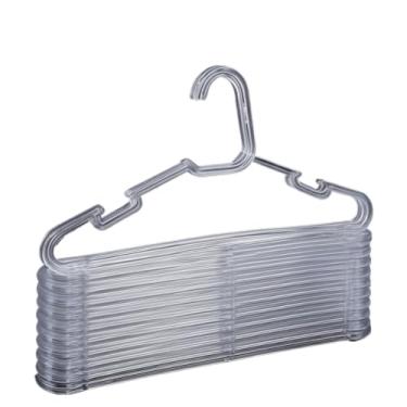 Imagem de Cabides Adulto Kit Unidades Acrílico Transparente Cabide Organizar Roupas Reforçado(30 UNIDADES)