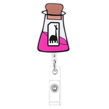 Imagem de Carretel de crachá de lhama de escritório, retrátil, engraçado, clipe retrátil, clipes de crachá de enfermagem para RN CNA LPN LVN Farmácia, enfermeira, hospital, trabalhador médico, estudante de