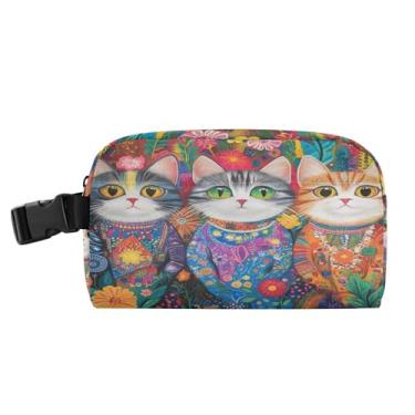 Imagem de Burbuja Lancheira Pretty Cats para mulheres e homens, mini lancheira isolada reutilizável Lancheira portátil para trabalho, viagem, piquenique