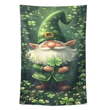 Imagem de STAYTOP Tapeçaria de parede de gnomo fofo para decoração de casa, decoração de dormitório, sala de estar, quarto, tapete de parede (90 × 60 pol)