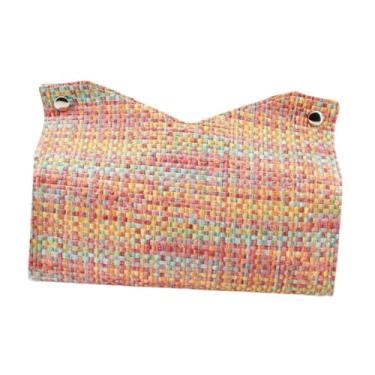 Imagem de Ｂｅｓｇａ Porta-lenços de papel em couro PU com capa, dispensador de guardanapos e porta-lenços faciais para decoração de quarto, restaurante, casa e hotel, Rosa