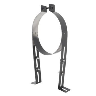 Imagem de QANYEGN Suporte de suporte para tubo de chaminé, alça de parede de ventilação ajustável, cabide de tubo de fogão de fixação de lareira para chaminés com diâmetro de 15 cm 5,91 pole