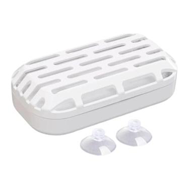 Imagem de Bothyi Coletor de fezes para aquário de tartaruga, coletor de detritos sanitários com ventosas, recipiente para resíduos de répteis, ideal para criação de, Branco