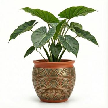 Imagem de Genérico, Cerâmica, Vaso Redondo, Branco, 12L x 7P x 11A cm, Liso/Simples, Vaso de Plantas, Vaso de Chão, Elegância para seu Lar